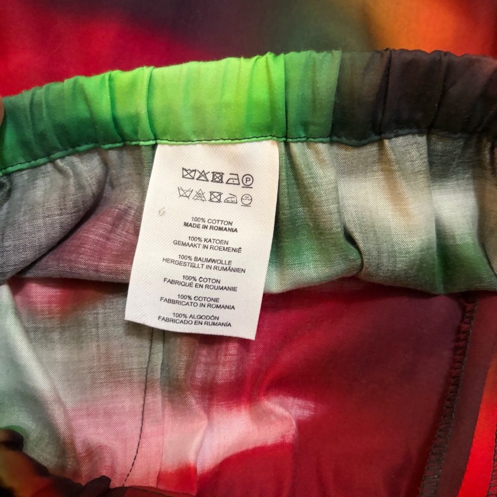 Dries Van Noten Wide Leg Pants Neon Light Print - Picture 10 of 14